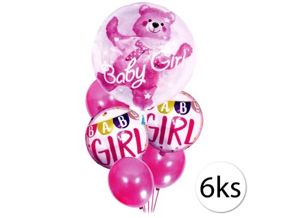18305 funplay 9495 1 balony na babyshower 58cm 6 ks ruzova