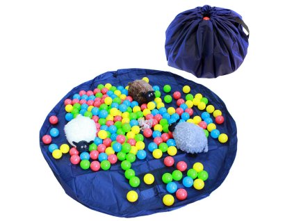 10796 funplay ag546 podlozka na hranie vrecko na hracky 140 cm tmavomodra