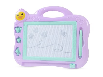 23843 funplay b82881 detska tabulka na kreslenie kacicka s prislusenstvom 29x21cm fialova