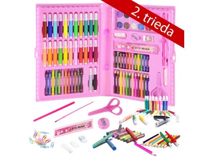 12182 funplay fp 5536 sada na malovanie a kreslenie v kufriku 86ks ruzova 2 trieda