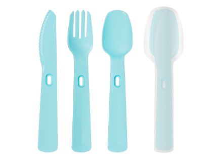 20954 gastrostaf 232668 cestovny pribor v puzdre lyzica vidlicka noz 16cm modra 3 ks