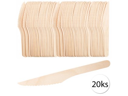 20654 gastrostaf eko 7 jednorazovy dreveny pribor noze 16cm 20ks