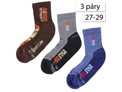 14210 happy feet 1681 detske chlapcenske sportove ponozky 27 29 viacfarebne 3ks