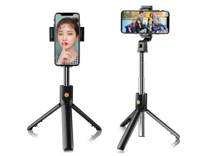 24875 1 hobby life k10 bezdrotova selfie tyc s bluetooth s mini stativom a dialkovym ovladanim 19 5 70cm cierna