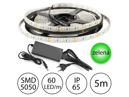 13616 homepro 4112 5m led pasik 60 smd5050 zelena 9w vodeodolny ip65 zdroj