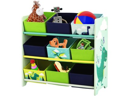 19787 homepro pho3593 detsky regal s 9 boxmi 65x28x60 cm zelena