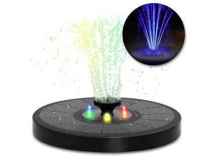 13694 homepro zd70g rgb led solarna fontana s cerpadlom 16cm 7 trysiek