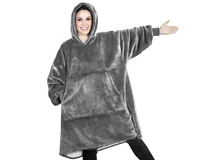 23444 huggle hoodie 2911 unisex mikina deka uni siva