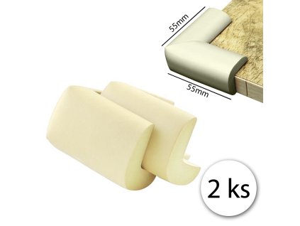9641 babysafety 2288 penova ochrana rohov 5 5 x 5 5 x 3 cm 2 ks smotanova