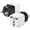 19919 rivo 1441 cestovny adapter uk do eu redukcia na eu zasuvky bielo cierna
