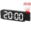 24164 e clock gh8013 led budik digitalne hodiny s projekciou cierna