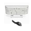 8768 1 e clock pe112 3618l elektronicky led budik digitalne hodiny s lcd displejom datumom a teplotou biela