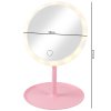 20030 5 b g home b58736 nabijatelne led zrkadlo okruhle 18x27 5 cm ruzove