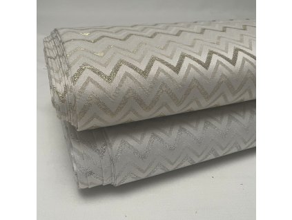 006075 dekorační žakár s lurexem cikcak 2 barvy