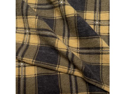 006198 7 flanel káro hnědo okrové řasení 1