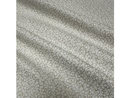 006627 plátno kytičky bílé na béžové řasení