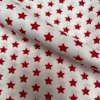 003857 plátno hvězdičky červené na bílé řasení detail 1