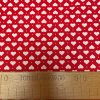 003855 plátno srdíčka bílá na červené metr