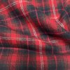 006165 flanel káro červeno šedá řasení detail