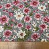 006339 plátno bílé růžové květy na šedé metr