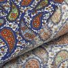 002683 plátno tisk paisly modrooranžové rub