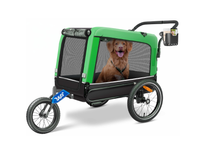 vozík za kolo pro psy zelený PK 228