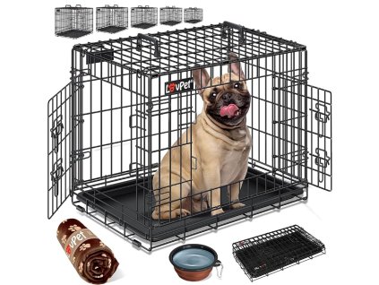 Skládací klec pro psa 63 x 44 x 50,5 cm