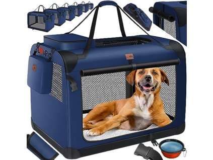 Látková klec pro psa S - modrá