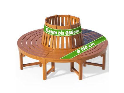 Lavička kolem stromu Ø190 cm - eukalyptus