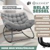 Relaxační houpací křeslo šedé - VADA