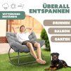 Relaxační houpací křeslo šedé - VADA