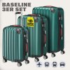 Sada 3 cestovních kufrů zelené