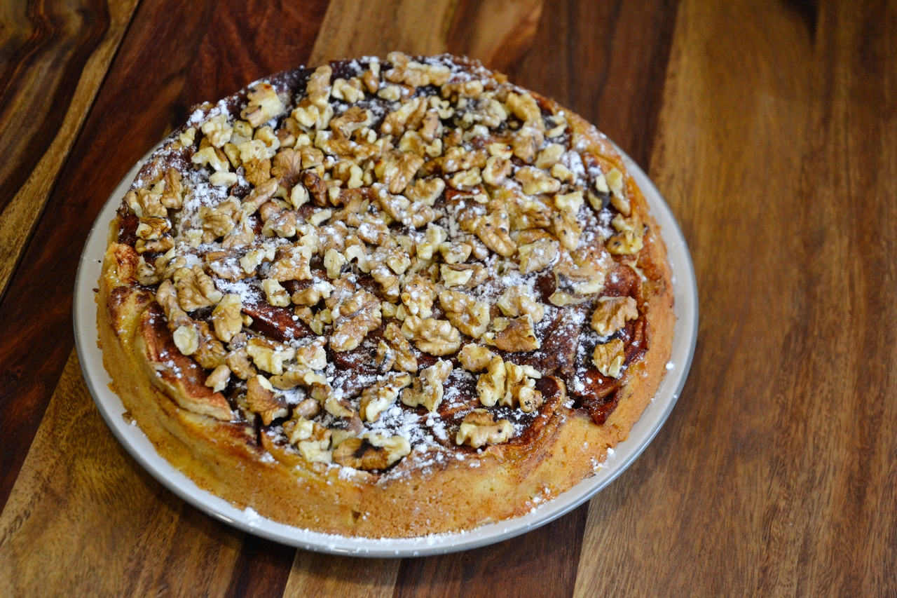 Recept: Jablečný koláč s vlašskými ořechy