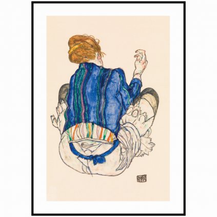 Plakát Egon Schiele - Sedící žena