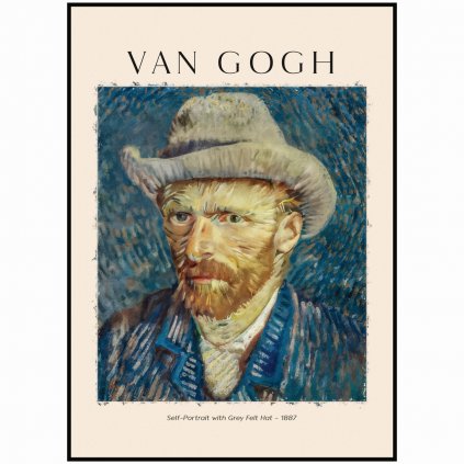 Vincent van Gogh - Autoportrét v šedém klobouku