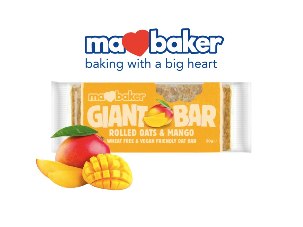 MaBaker Obří ovesná tyčinka Mango 90 g