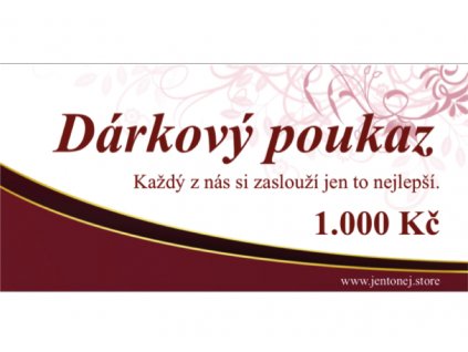 dárkový poukaz 1000 Kč