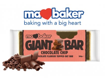 MaBaker Čoko obří ovesná tyčinka Čokoládové kousky 100 g