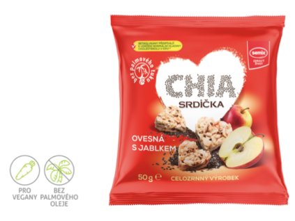 SEMIX Müsli srdíčka JABLKO a CHIA SEMÍNKA 50 g