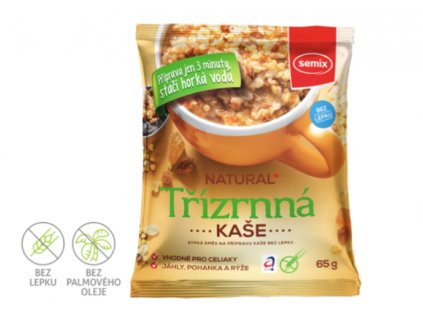 semix Třízrnná kaše NATURAL bez lepku, 65 g