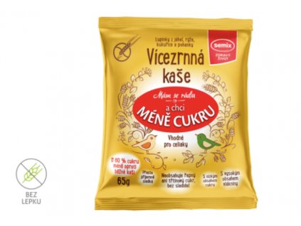 semix Vícezrnná kaše -80 % cukru, bez lepku, 65 g