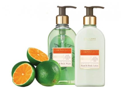 Essense&Co Zelená mandarinka a pomerančový květ: sada sprchový gel a tělové mléko