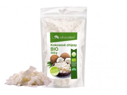 bio raw kokosové chipsy