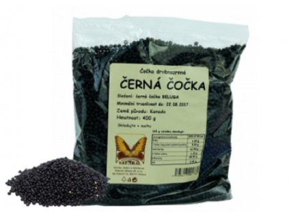 Čočka beluga (čená) zn. Natural 400 g