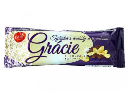 GRACIE - Sojová tyčinka s arašídy a rozinkami 30 g