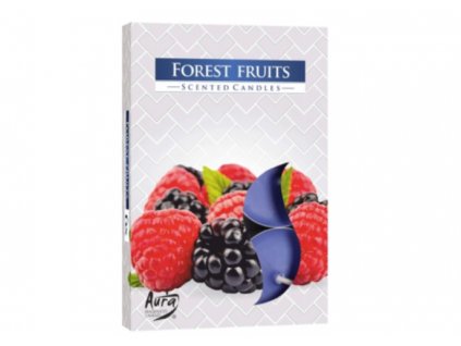 Bispol Čajová vonná svíčka AURA FOREST FRUITS 6 ks