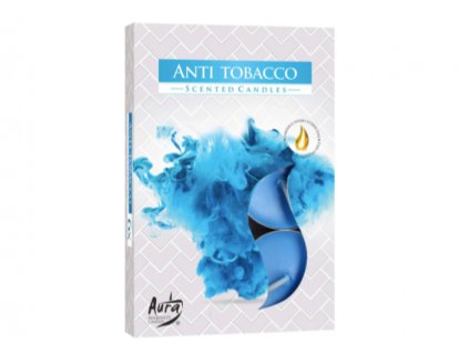 AURA Čajová vonná svíčka ANTI TOBACCO (anti-tabák) 6 ks