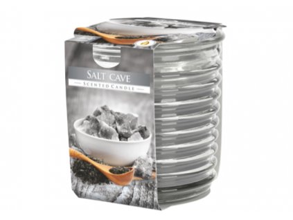 AURA Svíčka ve skle vroubkovaná 130 g SALT CAVE (solná jeskyně)