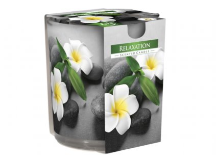 AURA Svíčka ve skle s potiskem 100 g RELAXATION (relaxace)