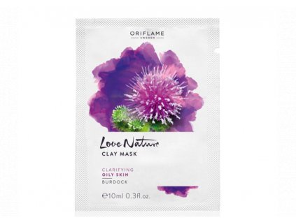 Love Nature pleťová maska jílová s lopuchem 10 ml